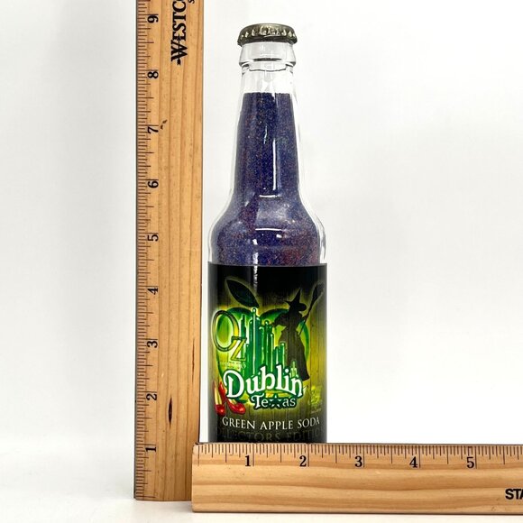 Oz Dublin Texas Green Apple Soda Collectors Edition Bottle Decorative Sand Art - Picture 10 of 11